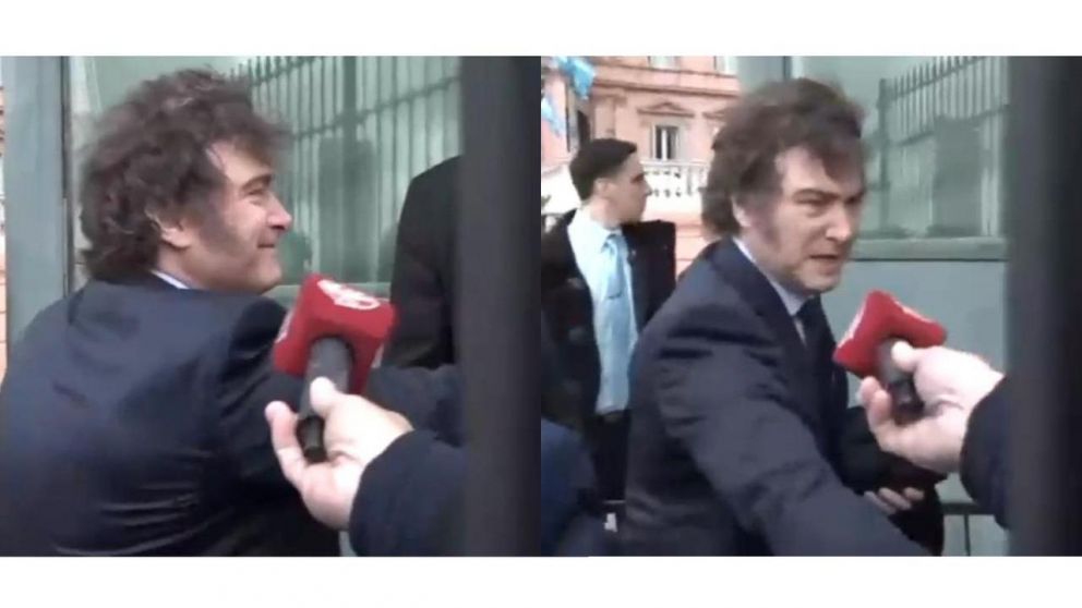 Javier Milei se acercó a las rejas de la Casa Rosada para saludar a la gente