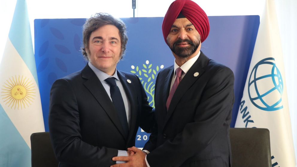 Javier Milei se reunió con el presidente del Banco Mundial, Ajay Banga.
