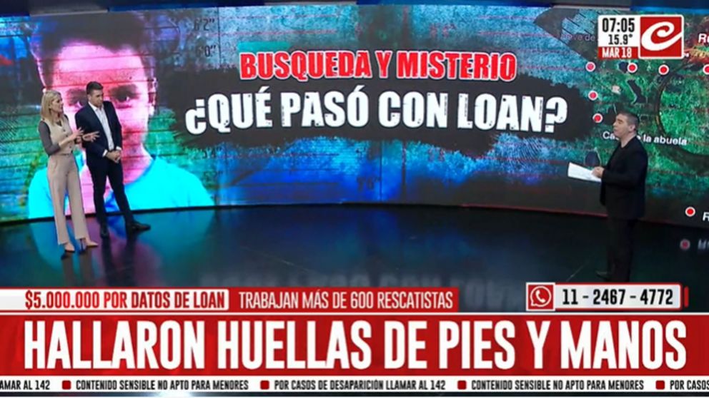 Caso Loan: encontraron más huellas que podrían ser del pequeño