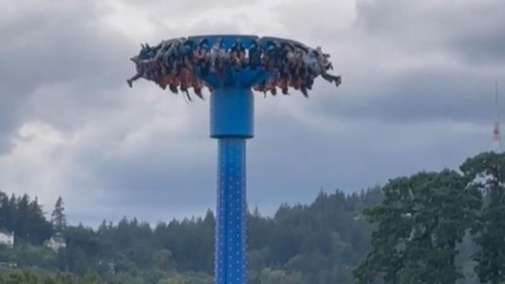 No hubo ningún herido tras el susto en el parque de diversiones de Estados Unidos (Twitter).