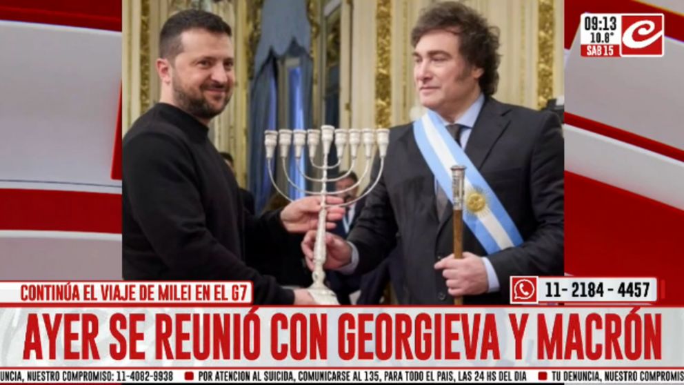Javier Milei llegó a Suiza para participar de la "Cumbre por la Paz en Ucrania"