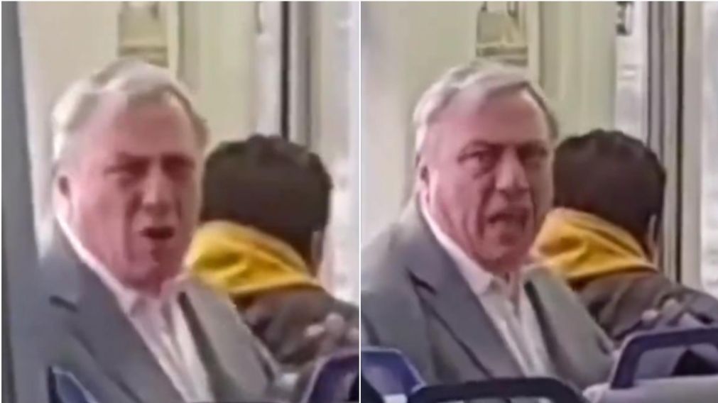 Video: así reaccionó brutalmente un pasajero al escuchar música fuerte en el tren.