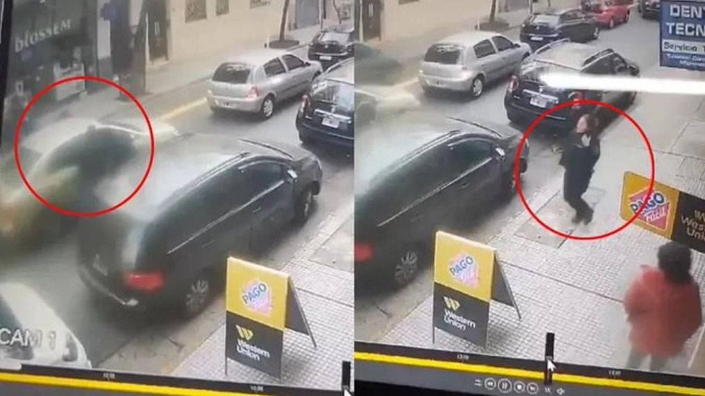 Una policía evitó un robo piraña por parte de tres delincuentes en Recoleta.