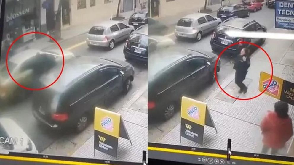 Una policía evitó un robo piraña por parte de tres delincuentes en Recoleta.