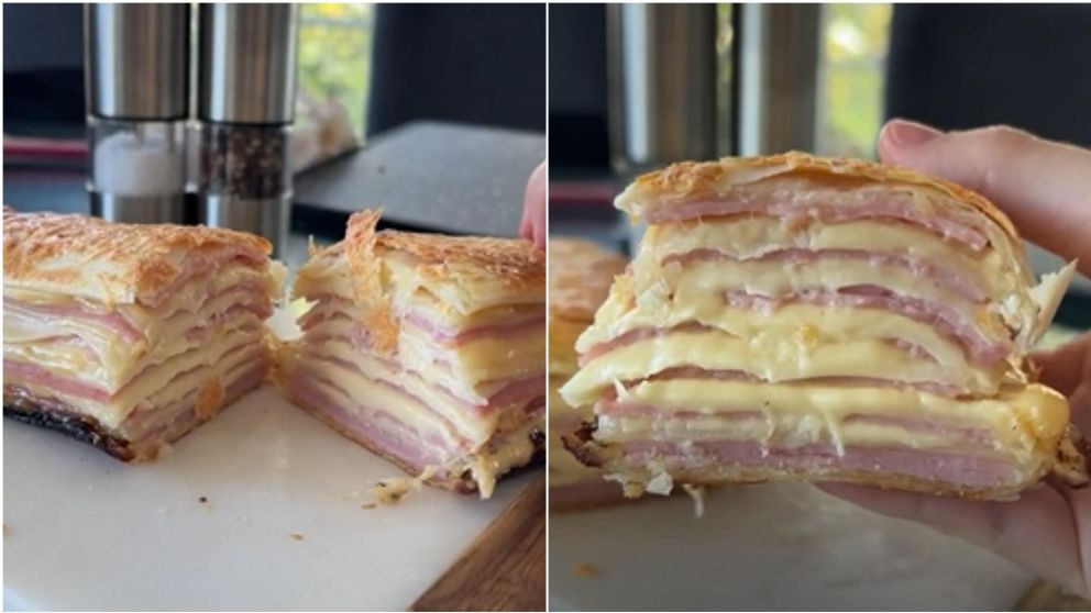 Receta de milhojas de jamón y queso: rica, fácil y práctica.