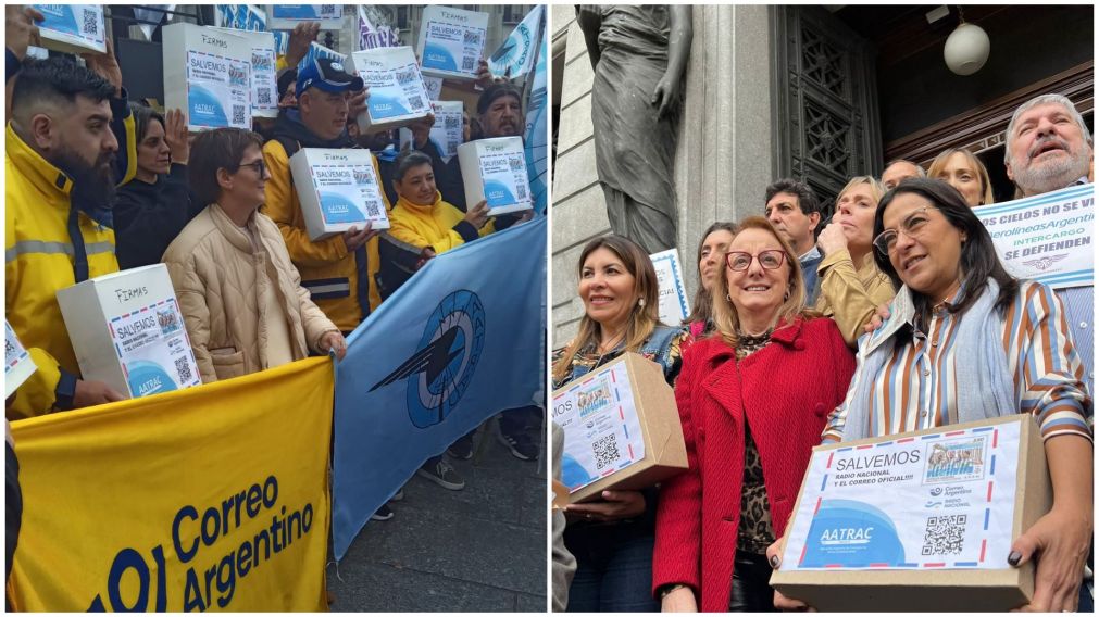 Senadores y diputados recibieron las decenas de cajas con los escritos para intentar frenar las ventas de diferentes empresas estatales, si es aprobada la Ley Bases.