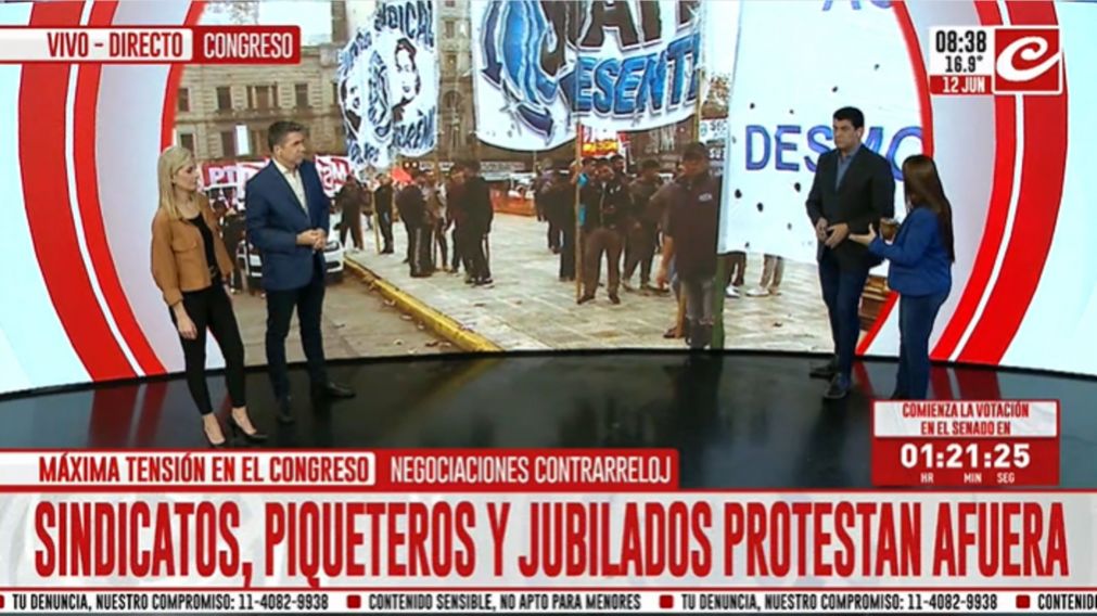 La duración de la movilización de las distintas agrupaciones dependerá de cuánto se extienda la sesión en el recinto.