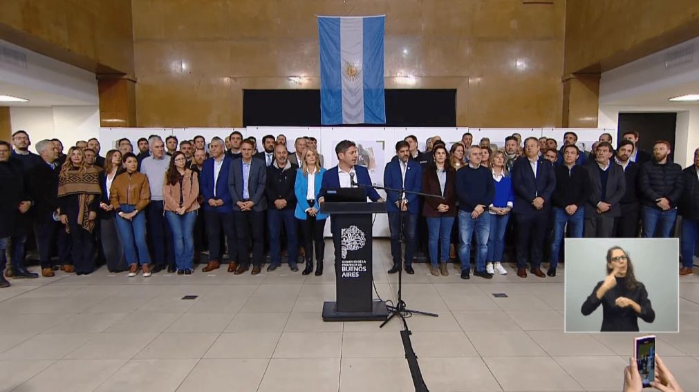 Conferencia de prensa de Axel Kicillof.