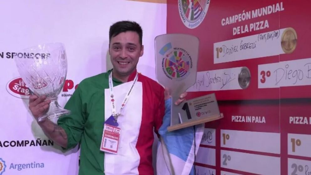 Daniel Gabrielli "amas�" el t�tulo desde la creaci�n de la primera pizza (APYCE).