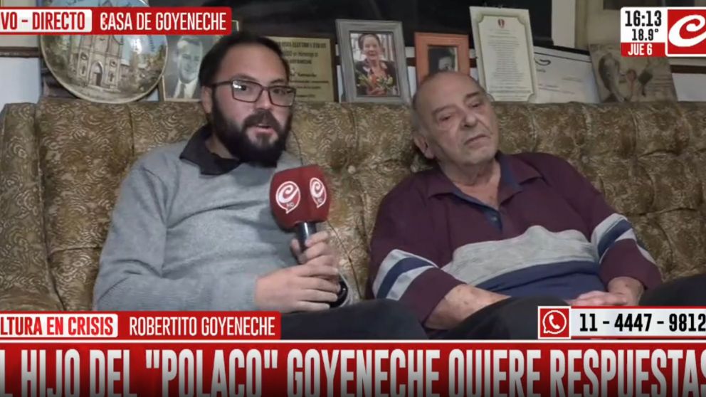 El hijo del "Polaco" Goyeneche es discapacitado y pide plata para comer.