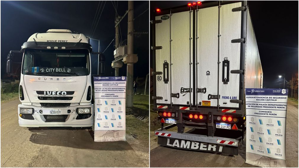 El camión robado fue recuperado por la Policía.