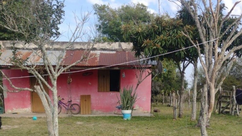 La casa donde se cometió el doble femicidio.
