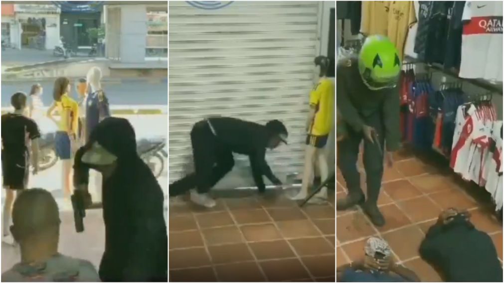 Los asaltantes quedaron adentro y no pudieron escapar.