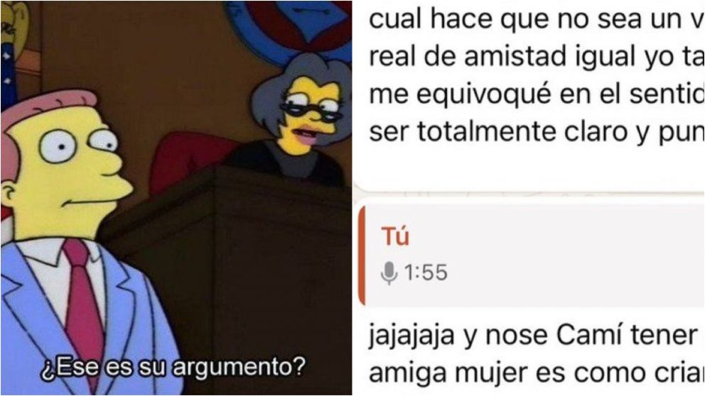 El insólito mensaje con el que quiso defenderse de haberse enamorado de una amiga.