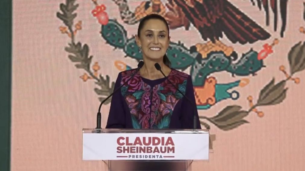 Claudia Sheinbaum dio su primer discurso tras confirmarse su victoria en las elecciones presidenciales de M�xico.