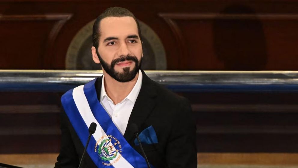 Nayib Bukele durante su asunción.