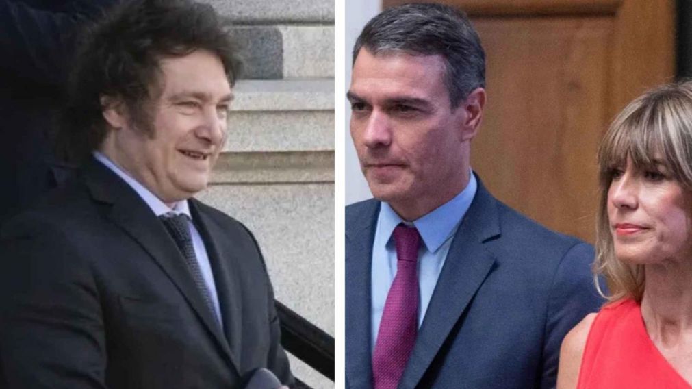 Milei hab�a tildado de �corrupta� a Bego�a G�mez, la esposa de Pedro S�nchez.