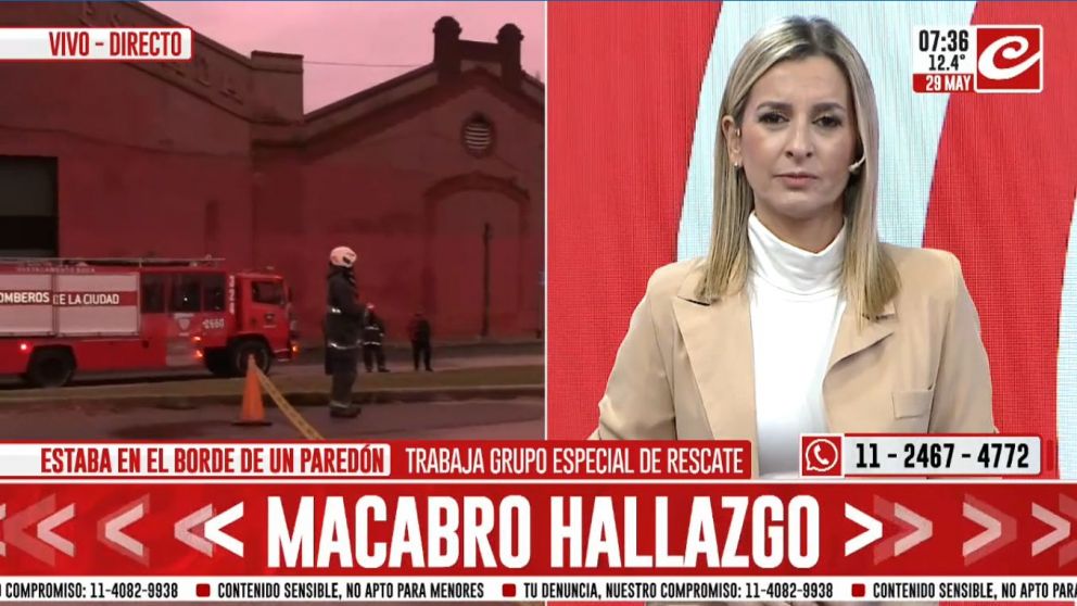 El cuerpo fue hallado r a pocos metros de la avenida Pedro de Mendoza, en el barrio porteño de La Boca (Crónica HD).