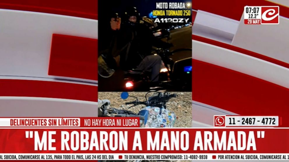 Reconocido youtuber filmó el momento exacto en el que le roban la moto