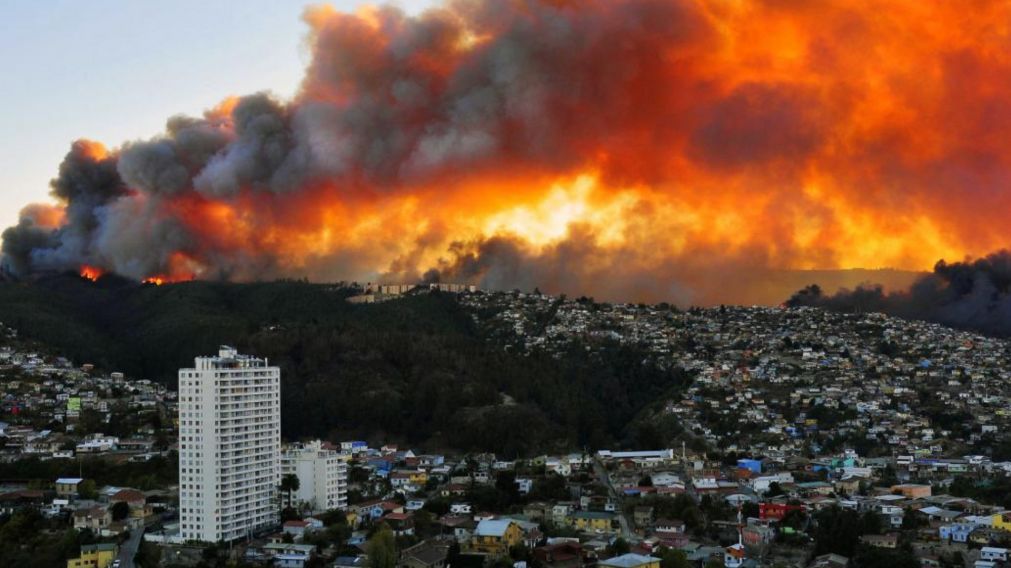 El megaincendio de Valparaíso.