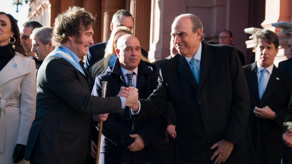 Javier Milei con Guillermo Francos en la previa del Tedeum por el 25 de Mayo.