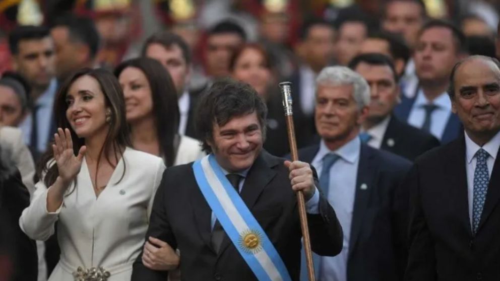 Javier Milei junto a Victoria Villarruel en la Catedral, en diciembre pasado.