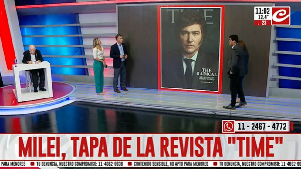 Milei fue elegido para ilustrar la portada de la revista Time