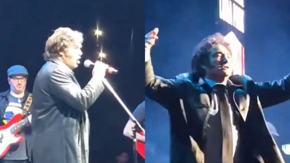 Javier Milei cantó "Panic Show" en el Luna Park.