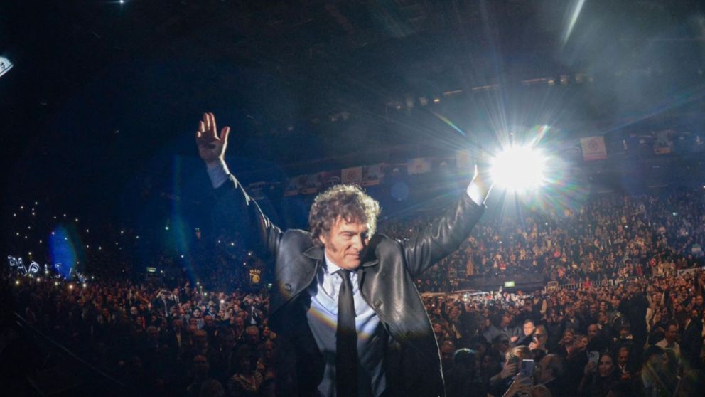 Javier Milei presentó su libro en el Luna Park (Presidencia).