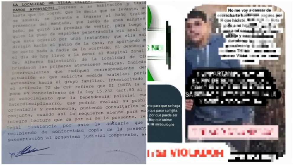 Un fragmento de la denuncia y el reclamo de los familiares de la víctima.