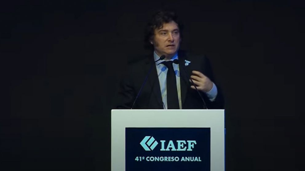 Habla Javier Milei en el 41° Congreso anual del IAEF.