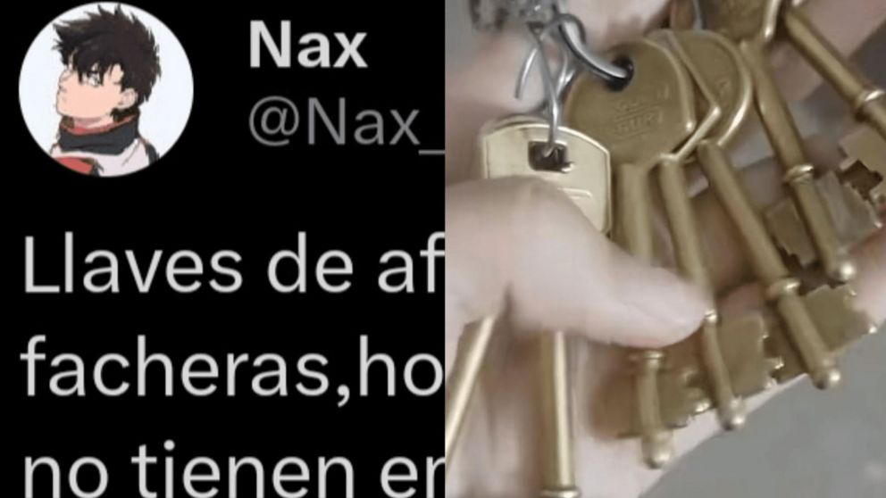 Mostró la diferencia entre las llaves argentinas y las de otros países y abrió un debate en las redes (X/ Nax_M3)