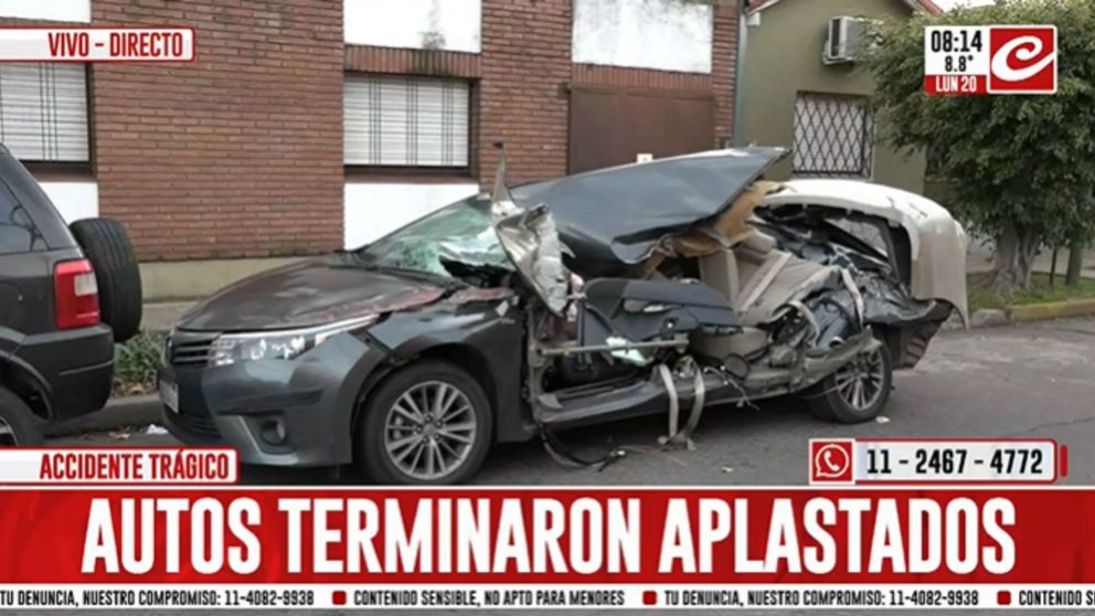 Tragedia en Panamericana: así quedó el auto en el que viajaban las víctimas