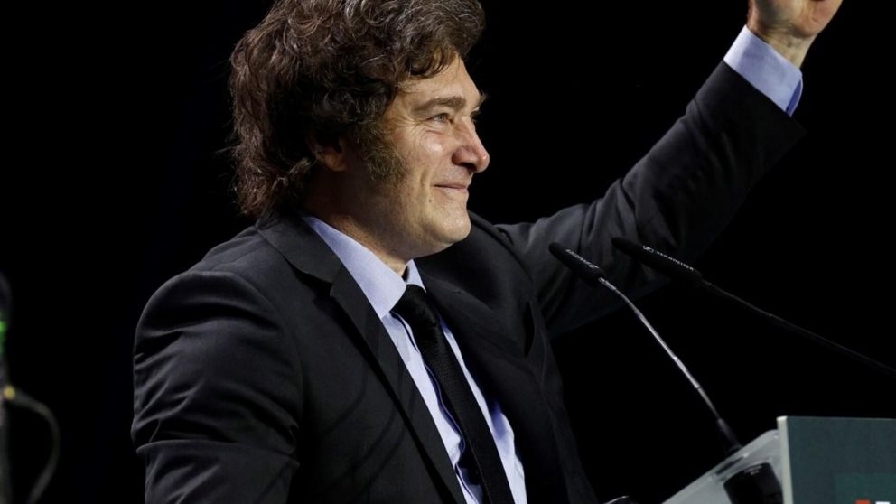 Javier Milei, en un acto organizado por el partido español de derecha VOX (EFE).