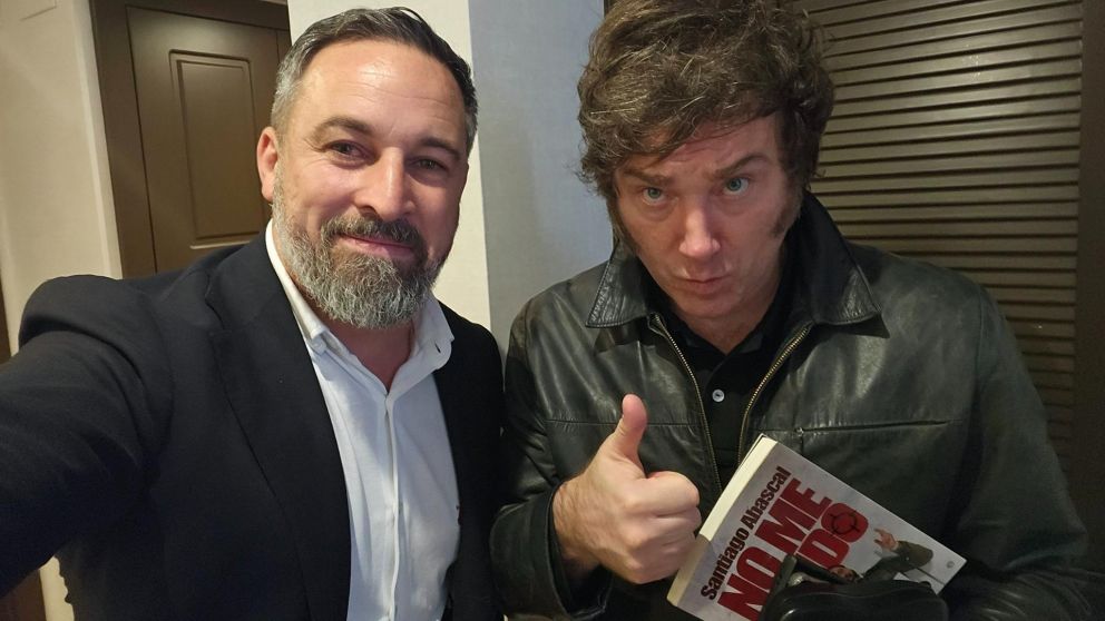 Javier Milei está en España y se reunió con Santiago Abascal.