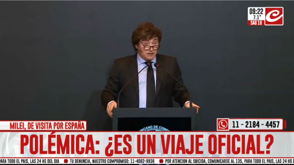 Pol�mica por la visita de Milei a Espa�a: �es un viaje oficial?