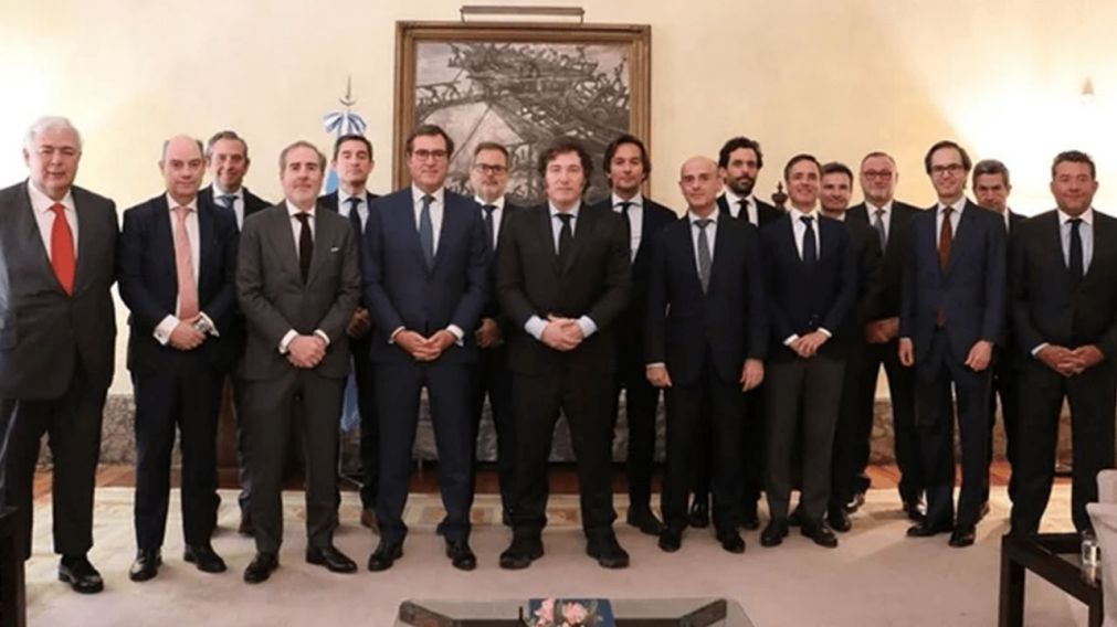 Javier Milei se reunió con ejecutivos de empresas en Madrid.