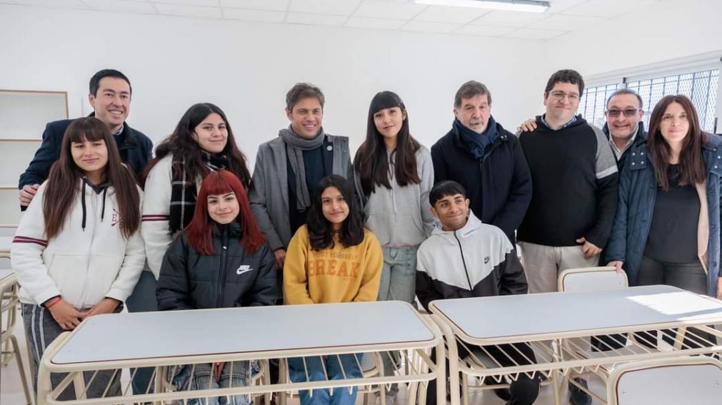 Nardini y Kicillof inauguraron nuevas aulas en una escuela de Los Polvorines