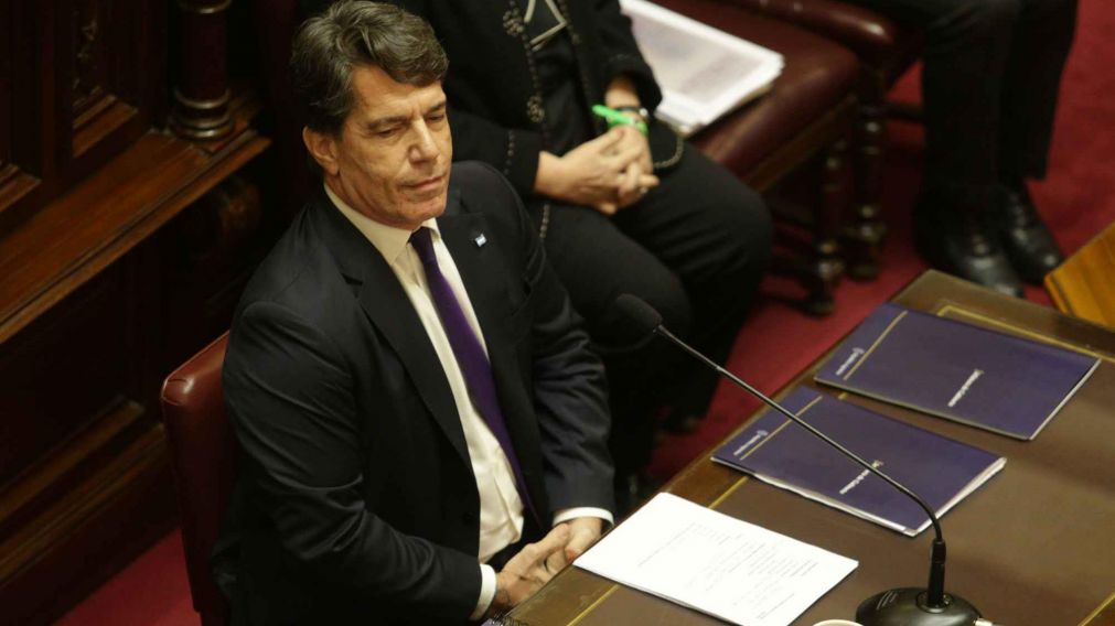 El jefe de Gabinete, Nicolás Posse, brinda su primer informe de gestión en el Senado (Foto NA).