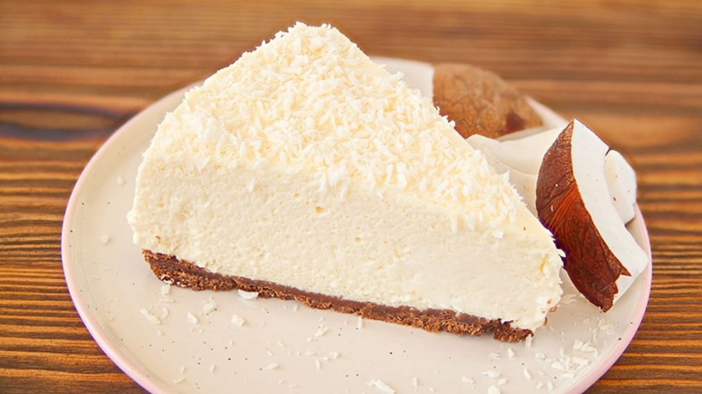 Receta sencilla de Cheesecake de coco.