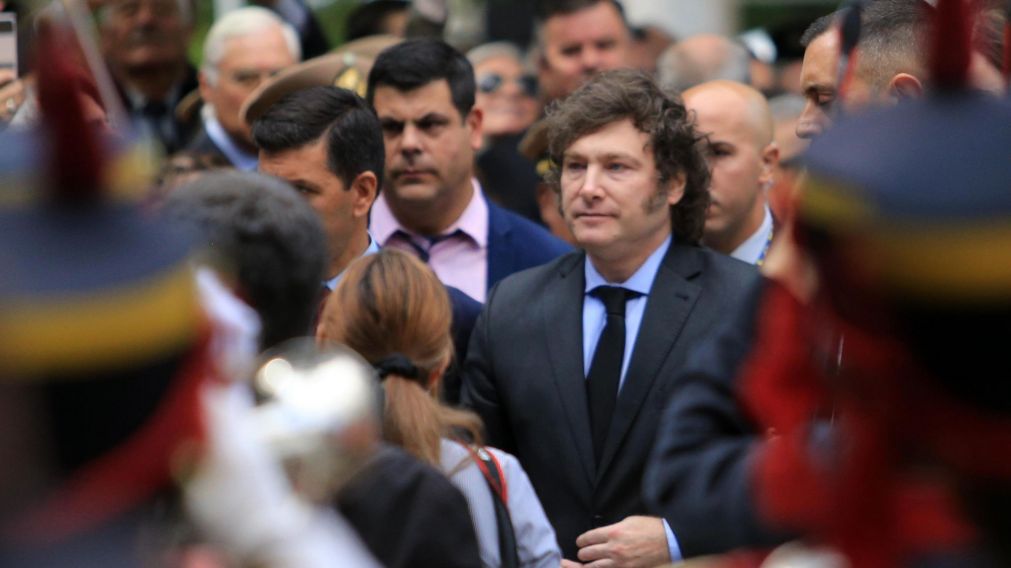 El mandatario Javier Milei en el acto por la Guerra de Malvinas (Archivo).