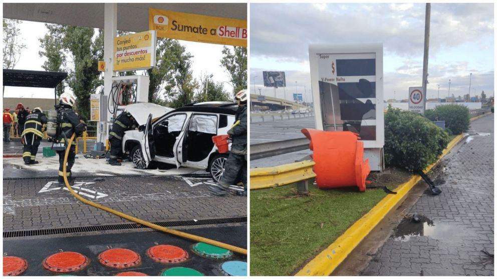 El siniestro protagonizado por el delantero de Estudiantes de La Plata ocurri� sobre al autopista Illia.