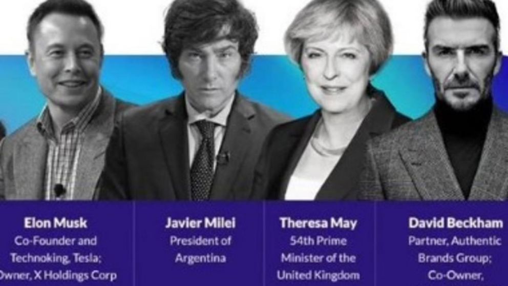 Algunos de los invitados que asistirán a la conferencia global en la que hablará Javier Milei (Twitter).
