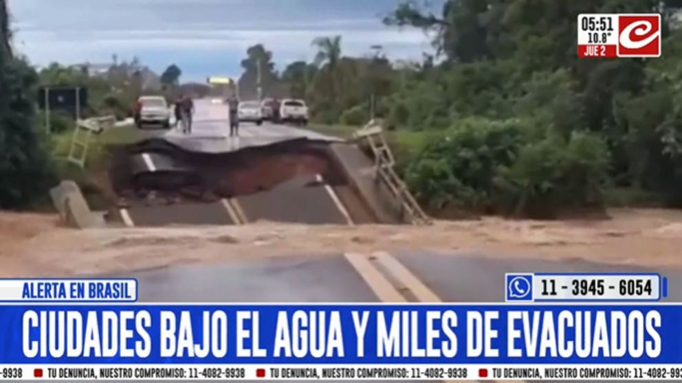 Inundaciones causan destrozo y muerte en el sur de Brasil
