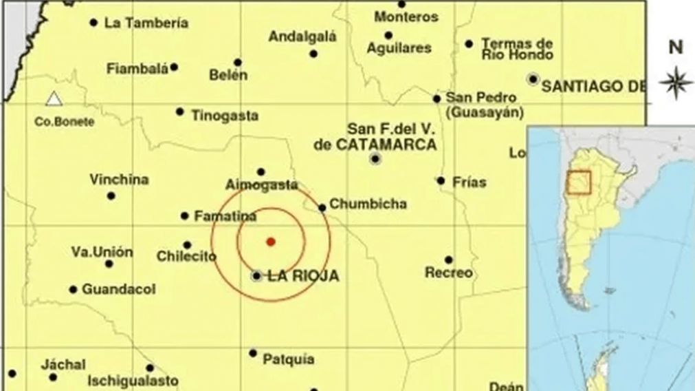 El Instituto Nacional de Prevención Sísmica (Inpres) detalló el sismo que se registró en La Rioja.
