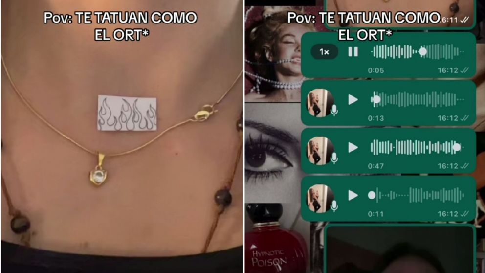 Una joven pidió que le hicieran un tatuaje delicado y quedó angustiada al ver el resultado final (Imagen captura vídeo).