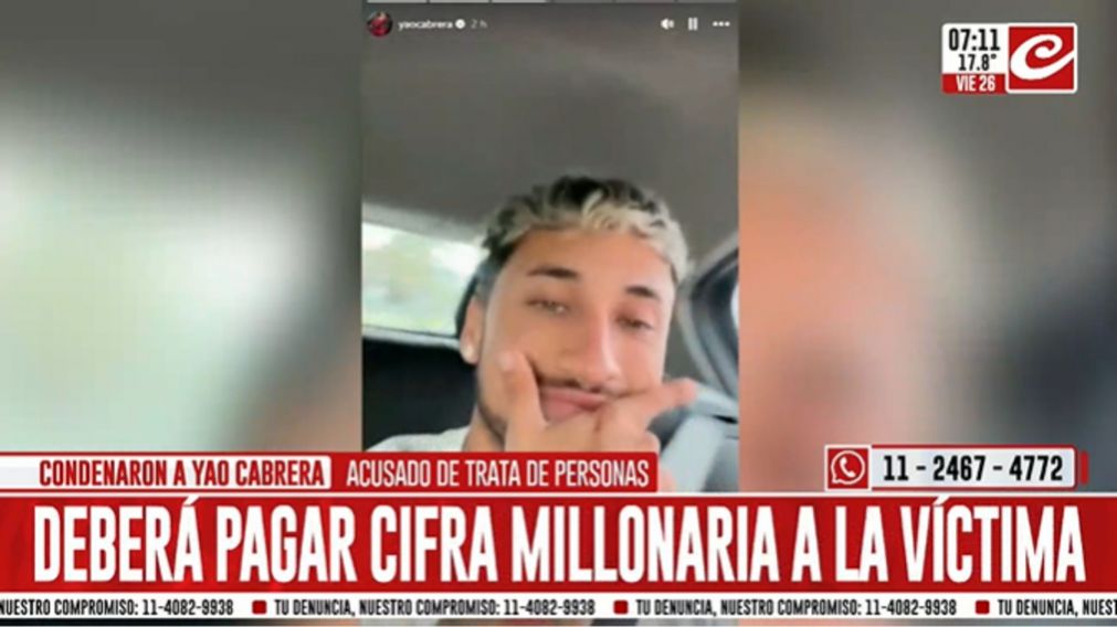 Yao Cabrera fue condenado a cuatro años de prisión por trata de personas