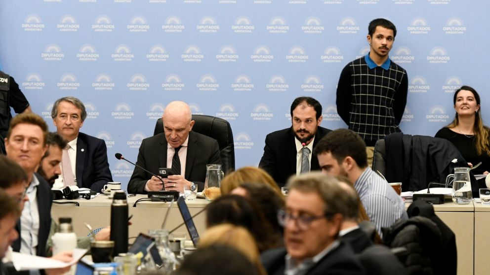 Plenario de comisiones en Diputados para tratar la Ley Bases, el oficialismo busca dictamen.