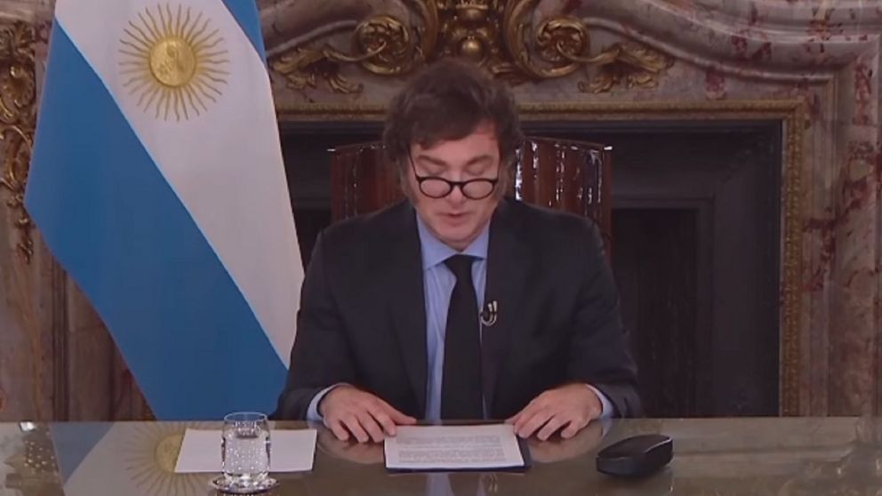 Javier Milei habló en cadena nacional.