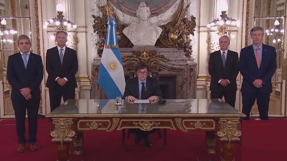 El presidente Javier Milei habló en cadena nacional.